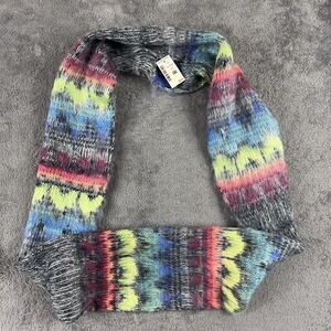 Aeropostale Infinity Scarf Womens One Size Multicolor Heart Fair Isle Knit